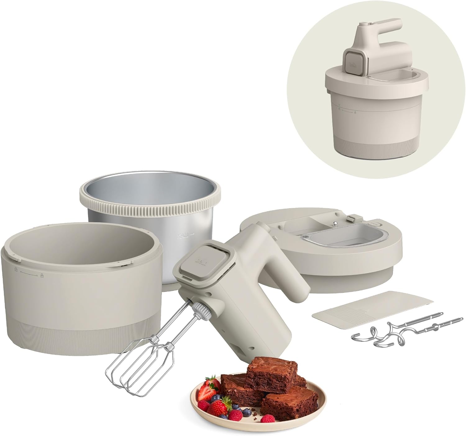 Bella Hand Mixer & Blender, 2-in-1, Electric 2-in-1 Mixer with Bowl
